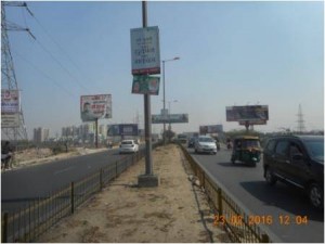 Pole Kiosk U.P. Gate Delhi Boarder Kaushambi To Dasna Toll 3'x5' ft x 2(Back to Back)